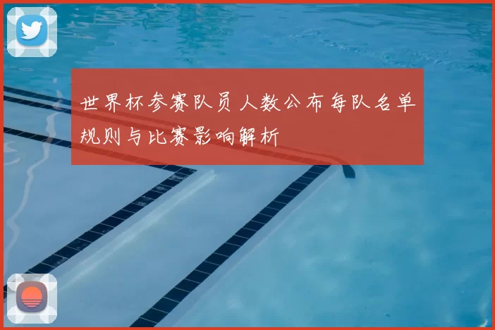 世界杯参赛队员人数公布每队名单规则与比赛影响解析